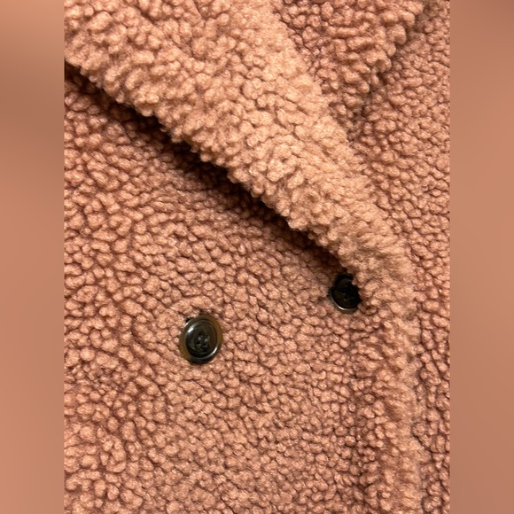 UGG GERTRUDE LONG TEDDY COAT WOMEN SIZE LARGE FIREWOOD Size M. Oversized - Picture 2 of 11